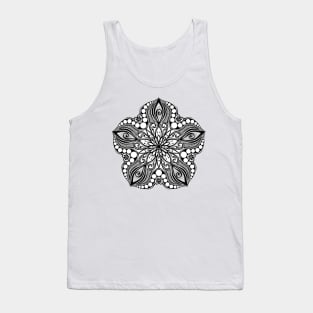 Black and White Print of Exotic Star Fish Tank Top